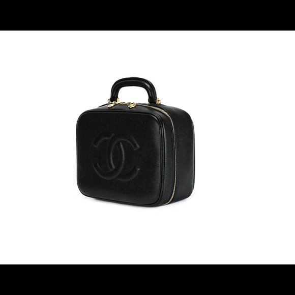 Vintage Chanel black caviar CC VANITY cosmetic bag - Picture 8 of 8